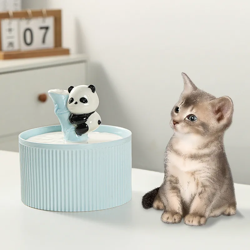 

Ceramic Cat Water Fountain Dog Drinking Pet Water Dispenser Cat Feeder Super MUTE,Cat Drinker Panda ,Electronic Pet Fountain
