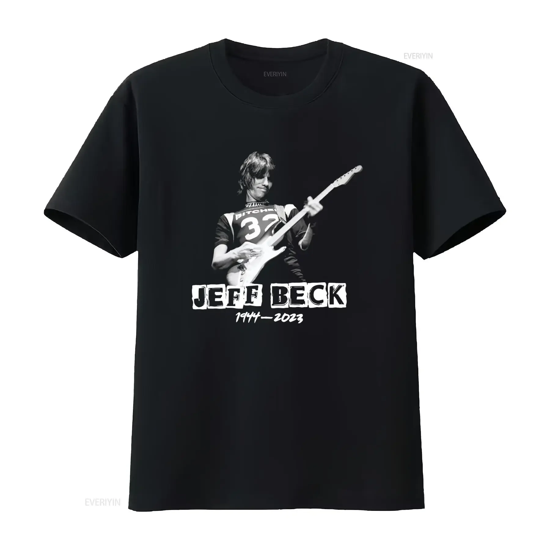 Camiseta de homenaje a Jeff Beck, diseño vintage retro de leyenda de la guitarra de blues, rock y jazz, estilo vintage, lavado, suave, informal y elegante.