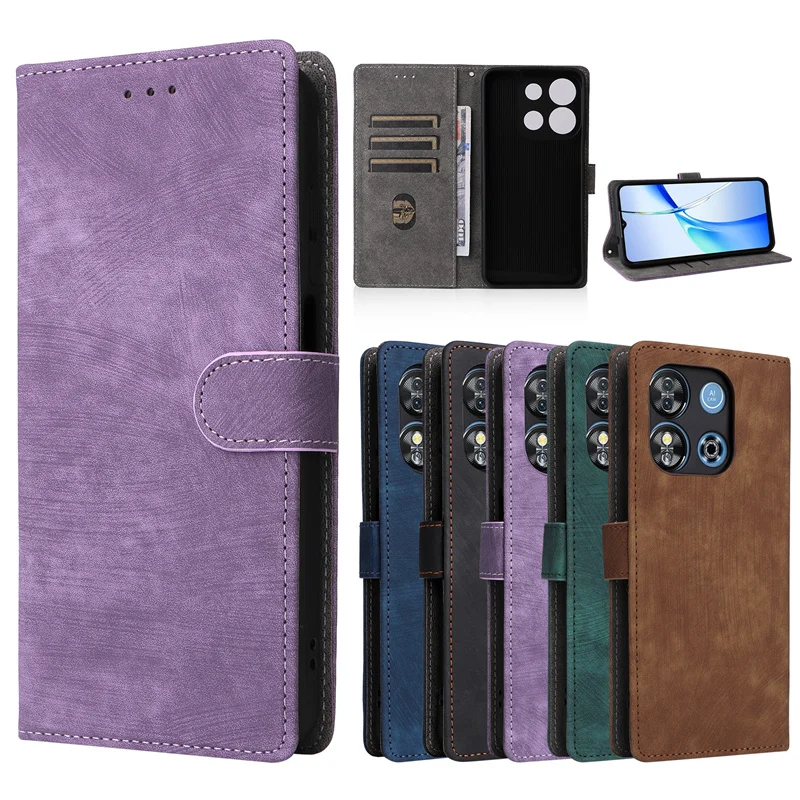 For Oukitel C57S Anti-theft Brush Wallet With Card Photo Frame Stand Magnetic Flip Leather Case For Oukitel C57 Pro Phone Case