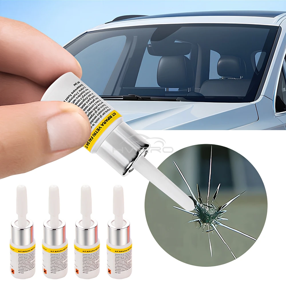 4Pcs Auto Windshield Repair Kit Front Specialize Crack Solution Three Piece Removal Care Accessory Support Glass Liquid Cleaning - Image 4