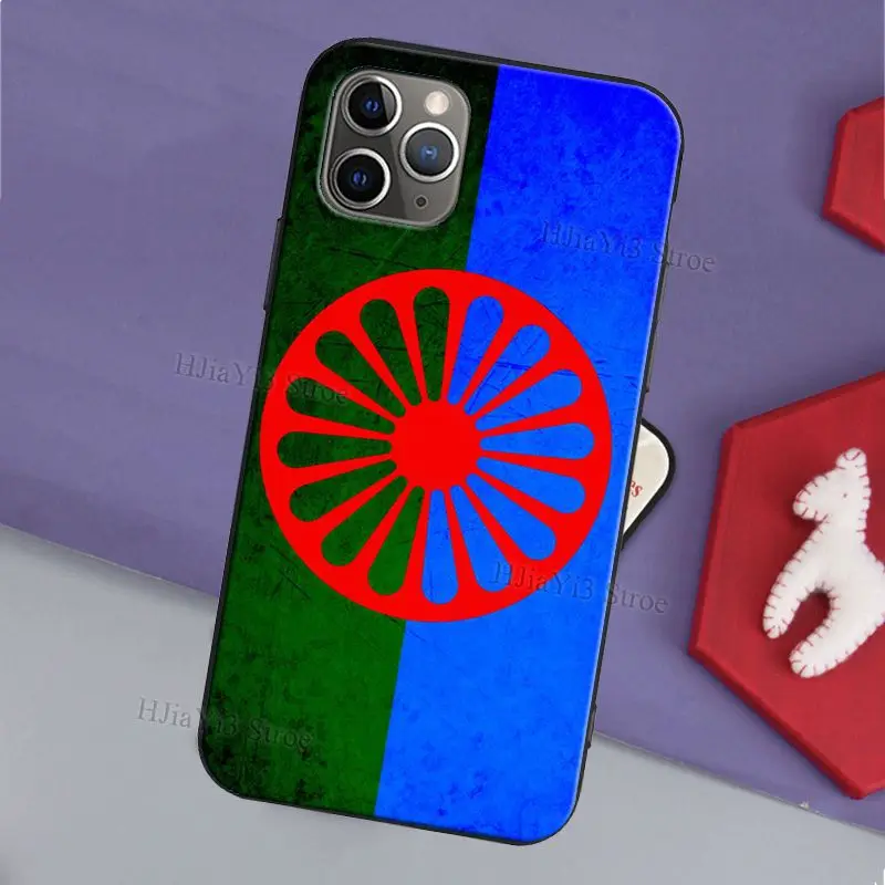 Gypsy Romani Roma Flag TPU Case For iPhone 11 12 13 Pro Max mini X XS Max XR 6S 7 8 Plus SE 2020 Cover Fundas