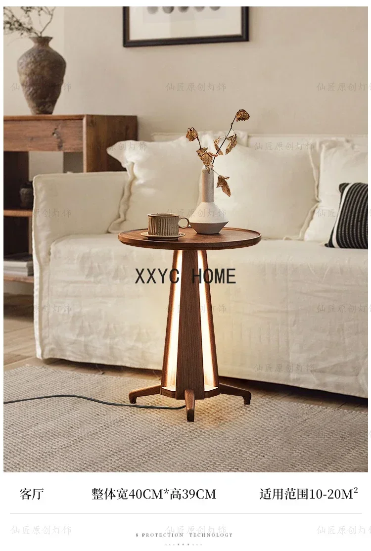 

Living Room Floor Lamp Bedside Lamp Coffee Table Storage Side Table Lamp Design Solid Wood Decorative