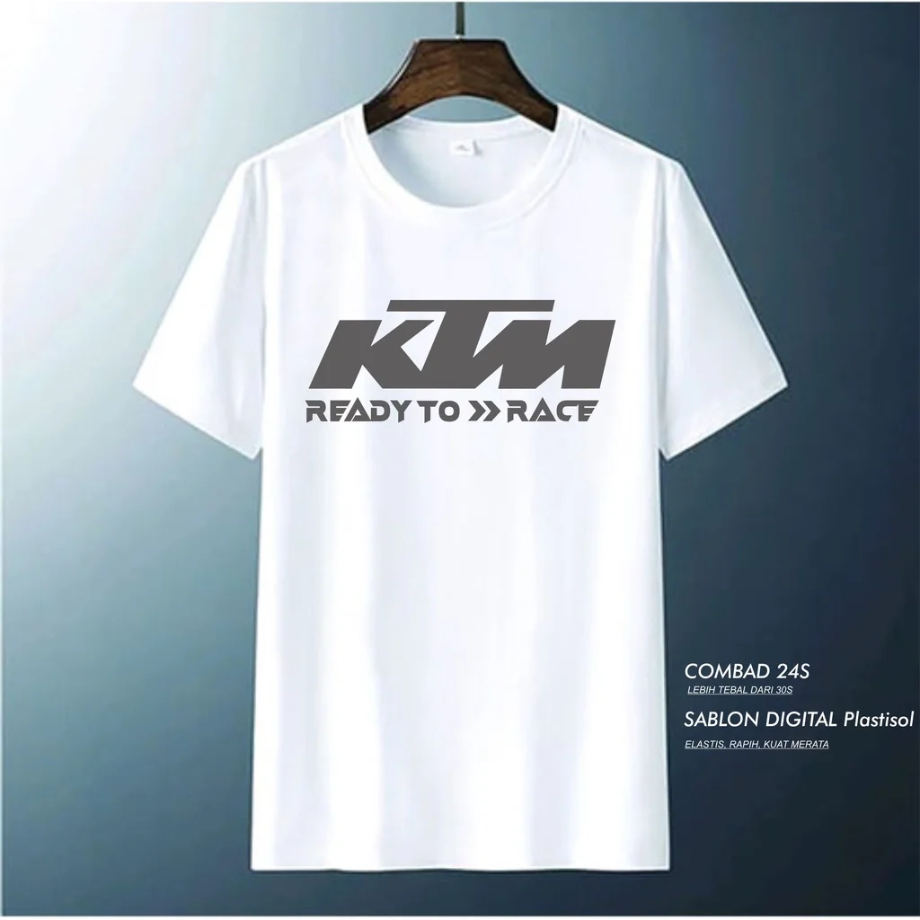 

KTM Ready to Race T-Shirt for Men 100% Cotton Motocross Graphic Tee Summer Casual Short Sleeve Biker Streetwear Unisex S-3XL