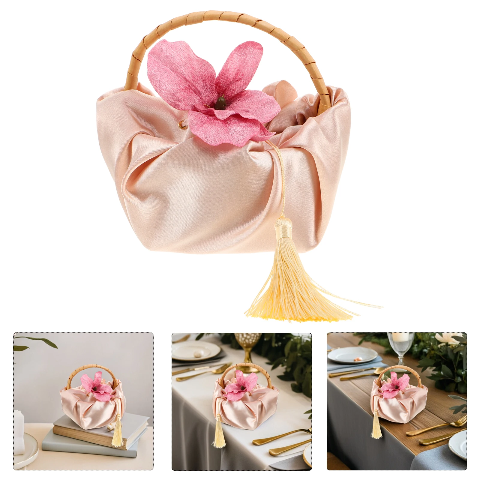 

Chinese Style Wedding Candy Elegant Treat Storage Bridal Shower Engagement Dessert Sweets Packaging Round Floral Favor Case