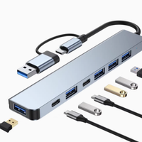1 To 7 Type-c Expansion Dock Hub Splitter Multi Interface 7-in-1 USB Splitter Multifunctional PD Type-C Docking Station