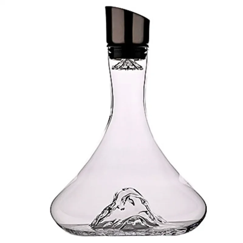 1800ML/1500ML Nordic Iceberg Quick Decanter Funnel Red Wine Household Dispenser Crystal Glass Bar Set