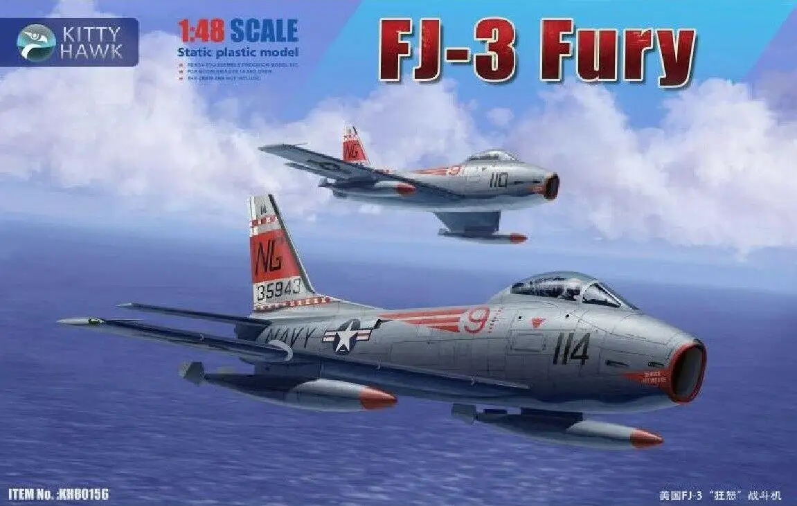 Kitty Hawk KH80156 1/48 Scale Mode FJ-3 Fury Plastic Model Kit