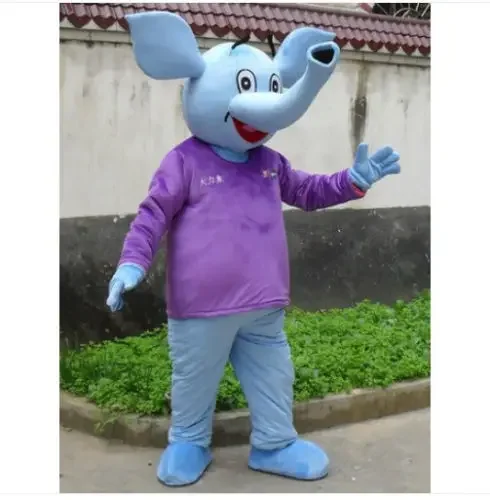 

2025Новая версия, милый синий костюм слона, костюм талисмана для взрослых, нарядное платье на день рождения, Хэллоуин, косплей, одежда на Рождество