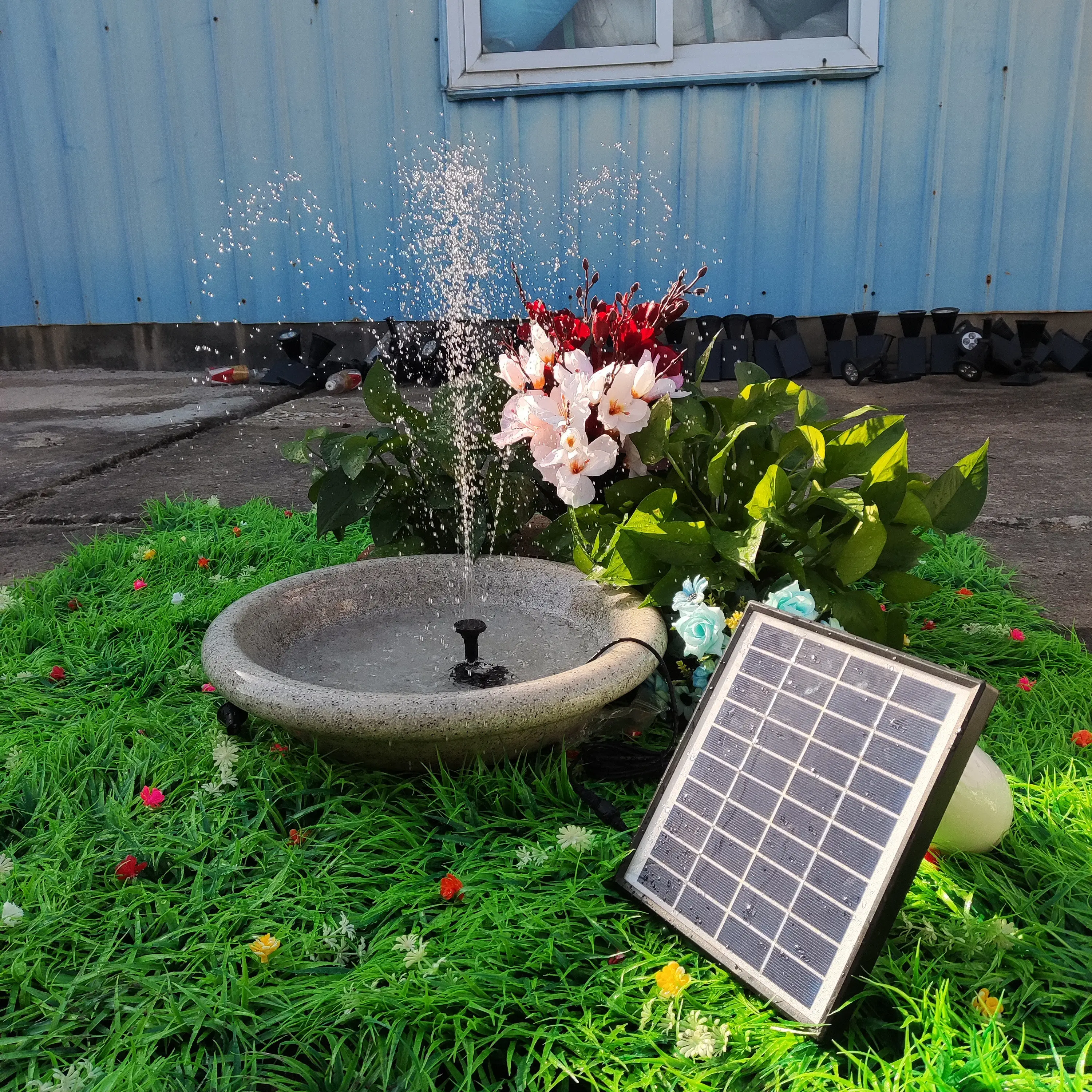 Solar Fountain, Solar Powered Bird Bath Fountain Pump 6.5w Water Pump,Outdoor Watering Submersible Pump for Pond Solar Panel Kit view 4