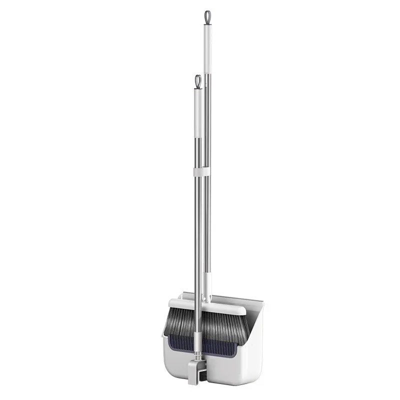 Household Broom & Dustpan Kit, Foldable Sweeping Set with Hair Removal Comb, Lightweight Floor Cleaning Tools for Home, Office
