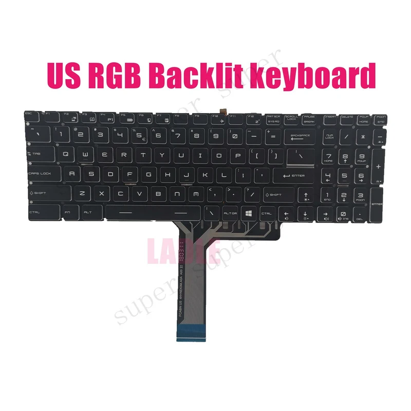 SSS+ US keyboard for MSI GP73 Leopard 8RD(MS-17C6)/GP73 Leopard 8RE/8RF(MS-17C5)