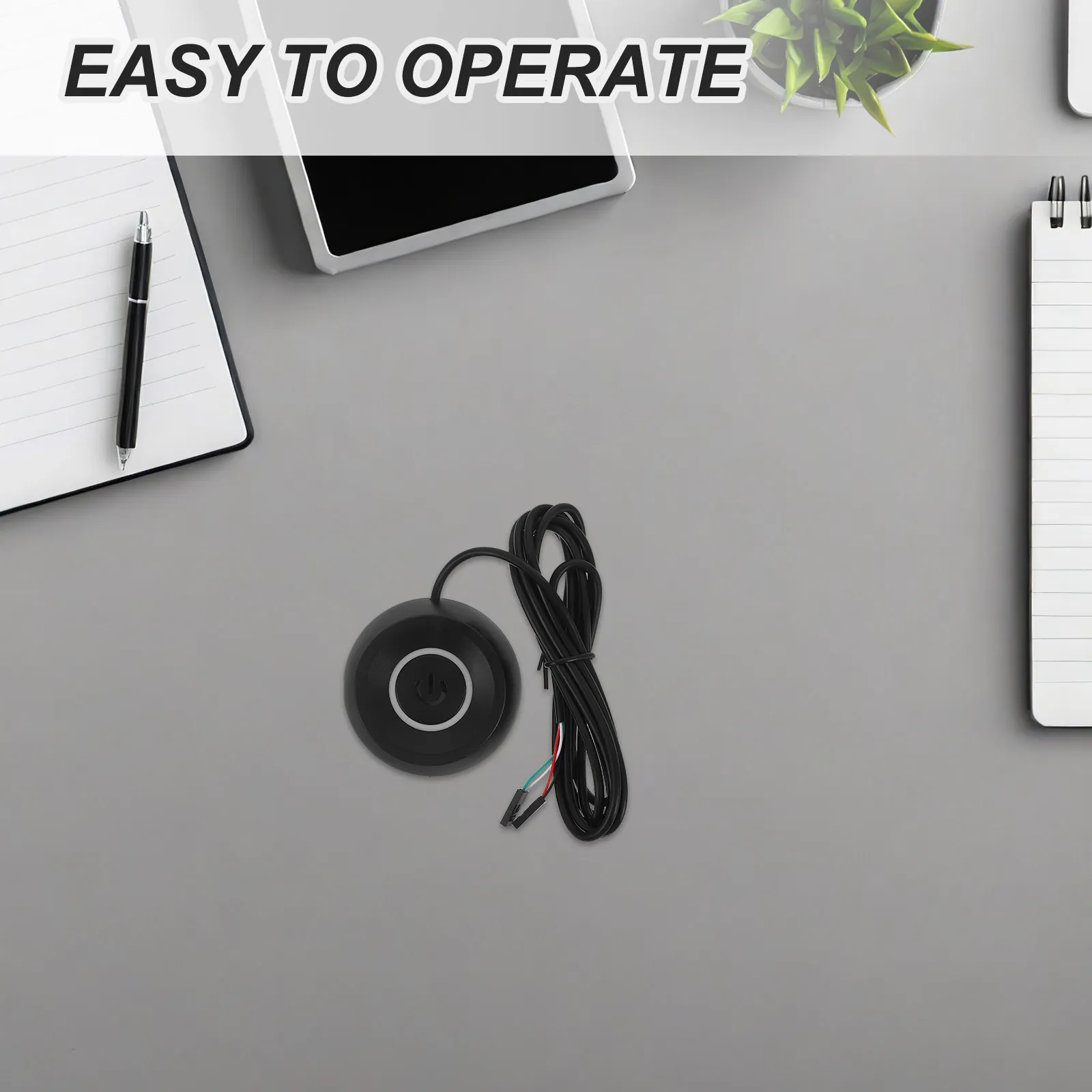 External Pc Power Button Metal Replacement Easy Installation Push on Off Button Desktop Computer Case Startup Control 2M