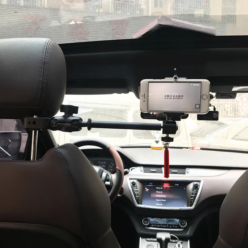 

Car Headrest Clamp Mount + Tripod Adapter for GoPro Video Camera, Camcorders, DV Smartphones SJCAM 456000 Xiao mi yi Accessories