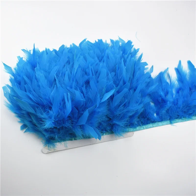 10 Meter Flauschiges Truthahnfeder-Besatzband mit Quasten, 5-6 Zoll Federn für Kleidungsdekoration, Bekleidungszubehör, Nähen, DIY – Detail 5