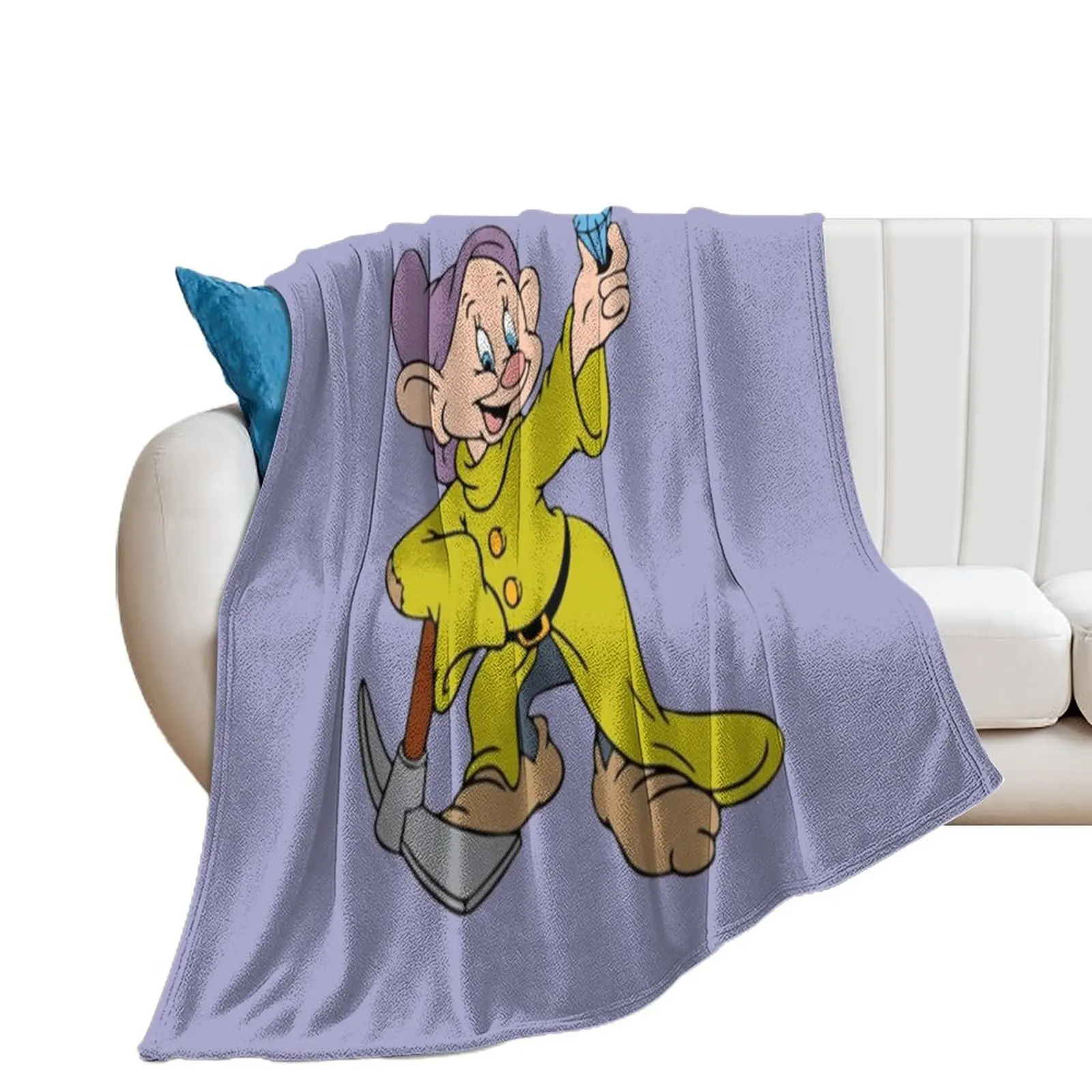 

Dopey Svg Snow White Svg Dwarf Dopey Svg Seven Throw Blanket Plaid on the sofa Luxury Brand Blankets