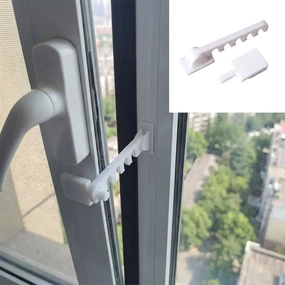 5 Gears Door Window Windproof Hooks 3D Printed Anti-Fall Window Opening Limiter Plastic No-Drill Window Restrictor Lock