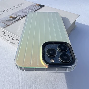 Harde 3D Streep Laser Case Voor iPhone 15 14Promax 14Pro 11 12promax 12 13 13Pro 13promax 11promax xs xr xsmax 8 plus 11pro 14 Plus