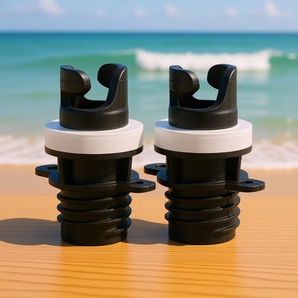 

2pcs Inflatable Kayak Pump Adapter Air Inflation Valve Nozzle Connector for SUP Boat Quick Connect Sealing Coupling Adapter