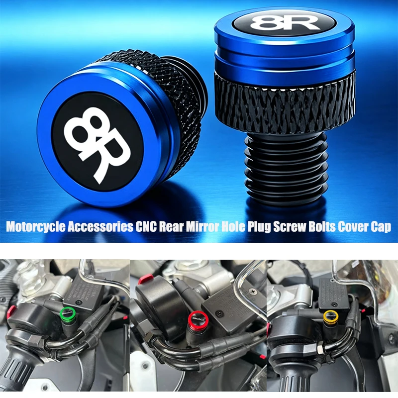 

For GSX-8R GSX 8R GSX8R GSX-8S Suzuki | Universal Motorcycle Accessories CNC M10 Aluminum Mirror Hole Plug Screw Bolt