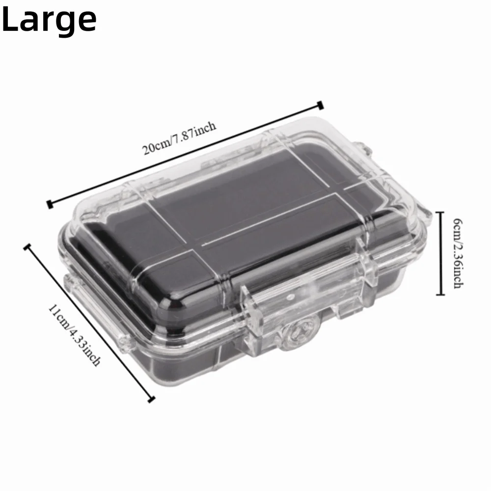 Durable ABS Shockproof Box Shock Absorption Liner Transparent Waterproof Box Hard Shell Sealed Box Outdoor Sports