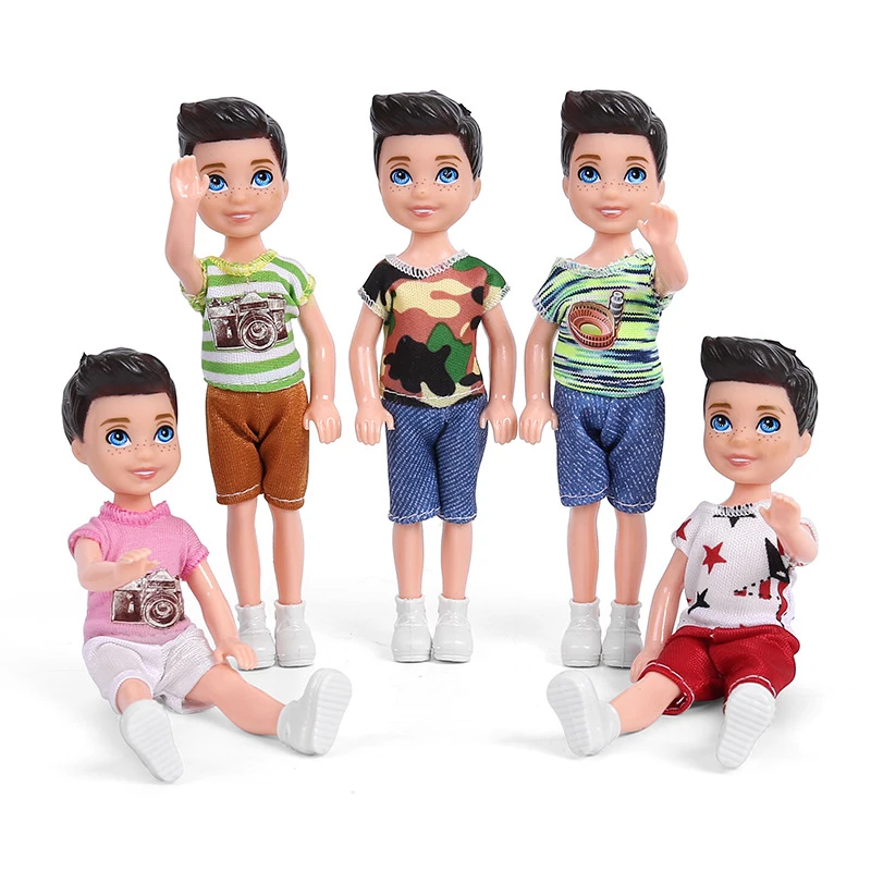 1/12 Mini Nette Jungen Mädchen Puppen Spielzeug Kreative Paar Set Kinder Spielen Haus Spielzeug Gelenke Bewegliche DIY Dress Up Spielzeug Geschenke