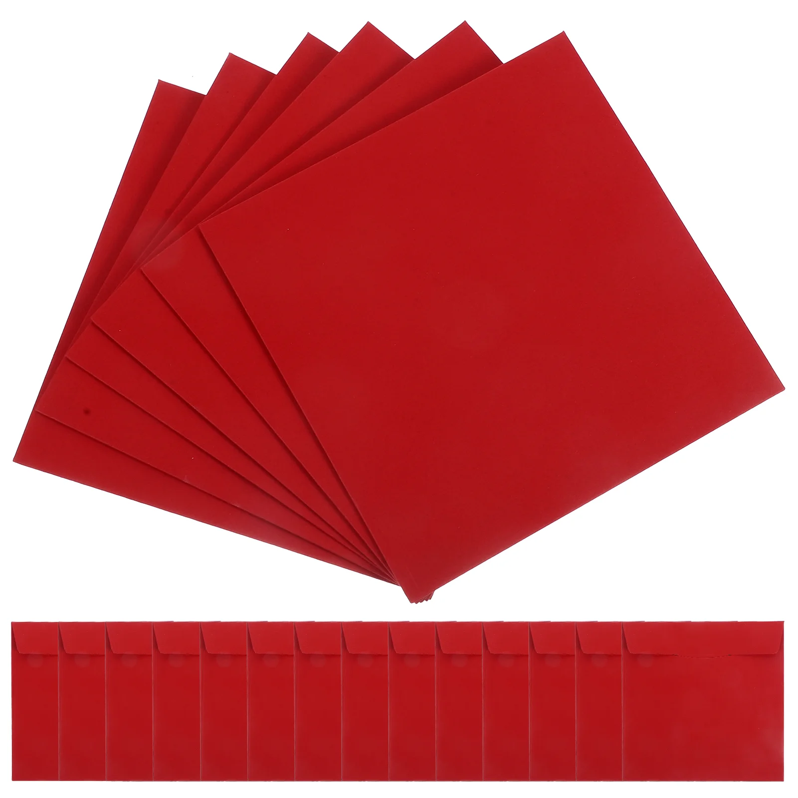 20 Pcs Envelope CD Bag DVD Kraft Paper Packaging Wedding Photography Advertising Information (red) Sheets Cases Sleeves Blank