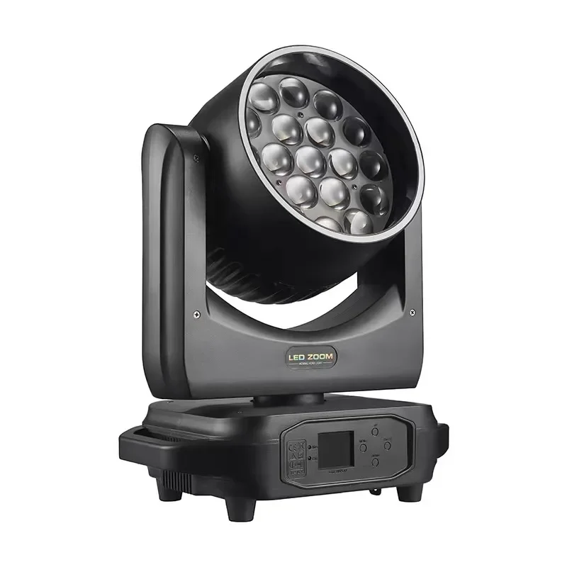 LED19 Focus Dyeing Light 4-in-1 Moving Head Lamp with Aperture KTV Bar Full Color Wedding Atmosphere  Dj Lights  Black Lighting