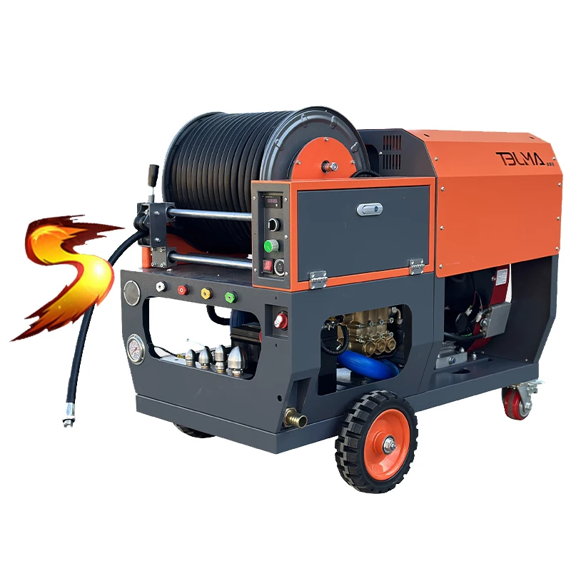 164 feet hose reel 2900 psi 200 bar sewer cleaning machine pipe clean machine drain cleaner water pressure washer