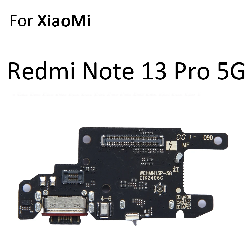 USB Charging Port Dock Plug Connector Charger Board Mic Flex Cable For Xiaomi Redmi Turbo 3 Note 13 13R 12 12R Pro Plus 4G 5G