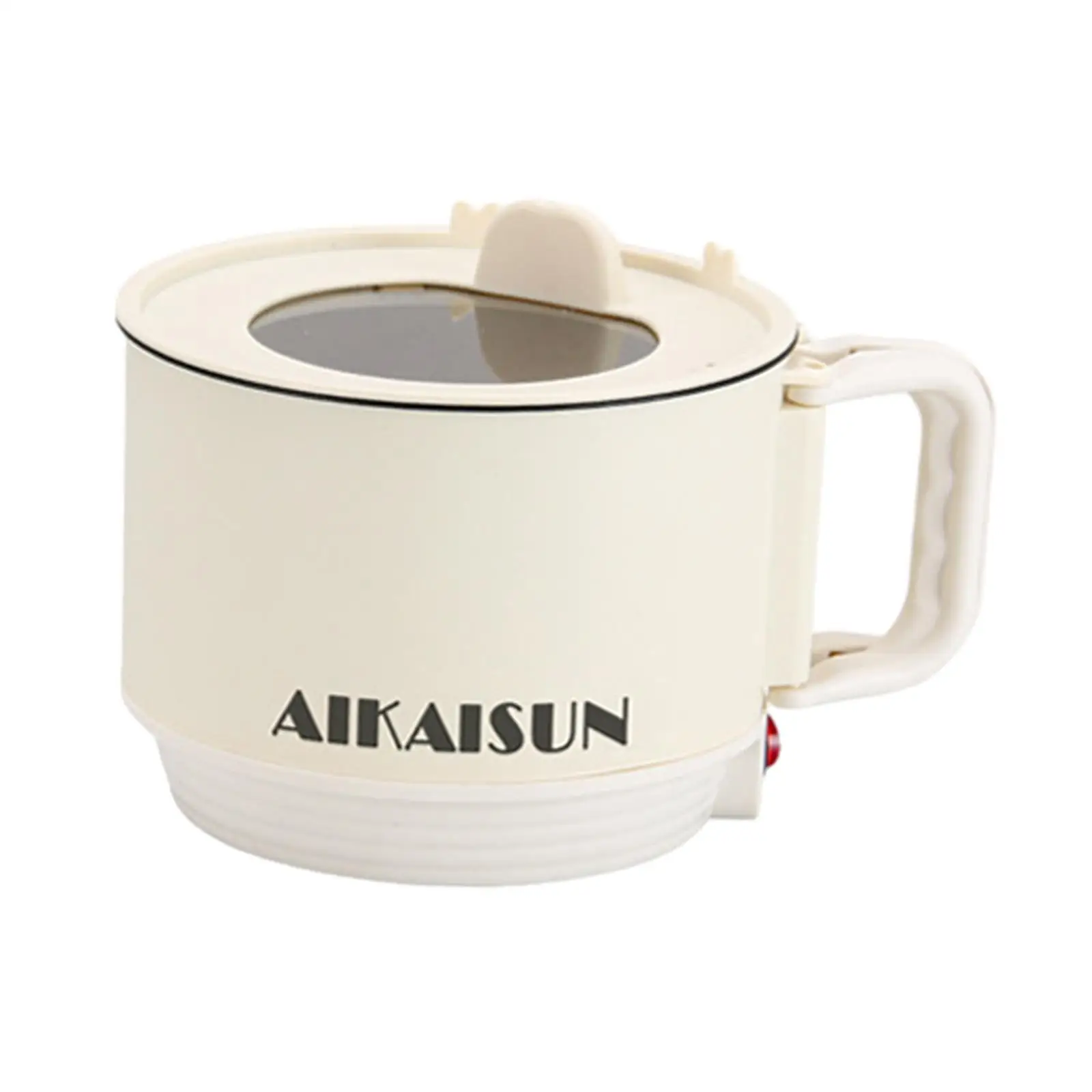 Olla caliente eléctrica antiadherente portátil para el hogar, olla de Ramen, fideos, sartén para gachas, Ramen, bistec, sopa, huevo, 1.5L