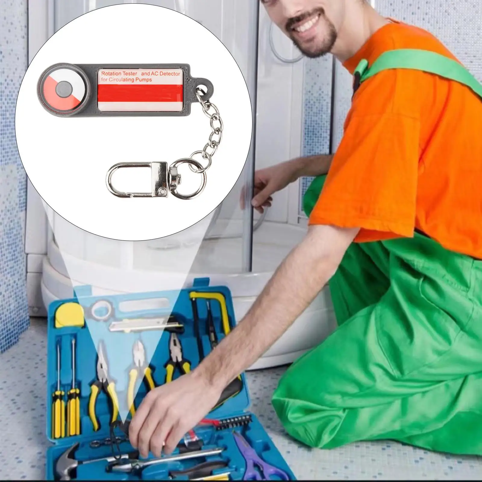 1-2PCS Rotation Tester and AC Detection Key Solenoid Tester Valve Coil Detection Tool Key Ring Solenoid Tester Garden Tool
