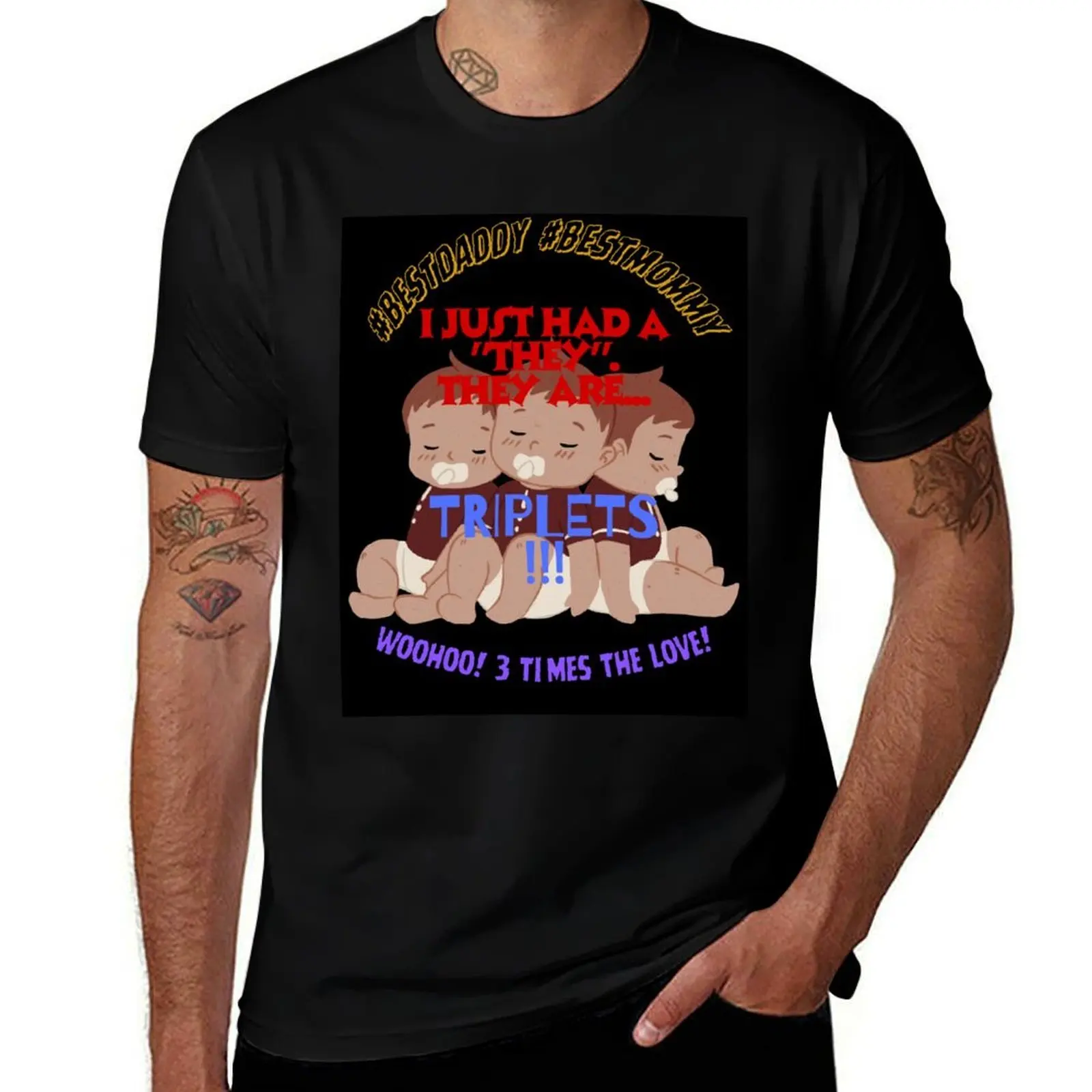 

They're Triplets T-Shirt vintage t shirts essential t shirt anime tshirt sublime compression shirt men