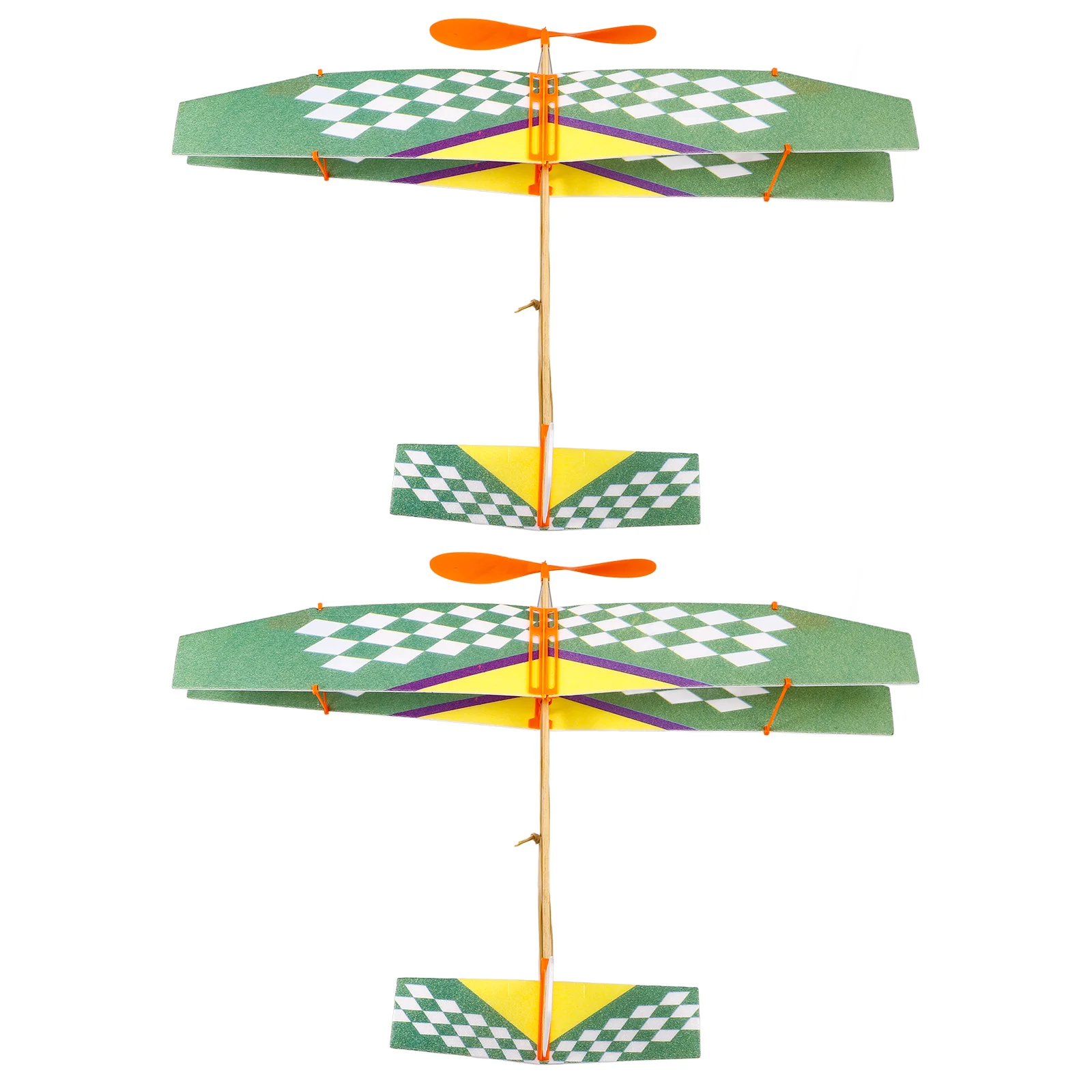 

2 Pcs Air Fighter Toy Plane Childrens Toys Glider DIY Materials Airplane Bamboo