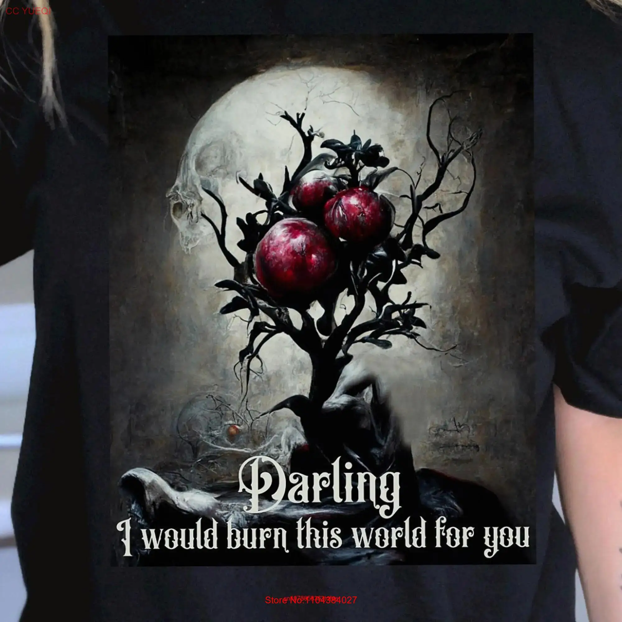 Hades and Persephone Mythology T Shirt Pomegranate PoeT Literary Dark Academia Clothing Greek Olympus