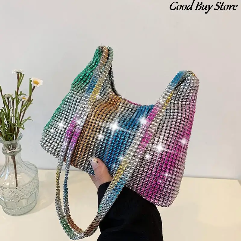 

Women Luxury Diamond Purse Shiny Rhinestones Handbag Fashion Shoulder Bags Evening Party Clutch Wedding Banquet Lady Crystal Bag