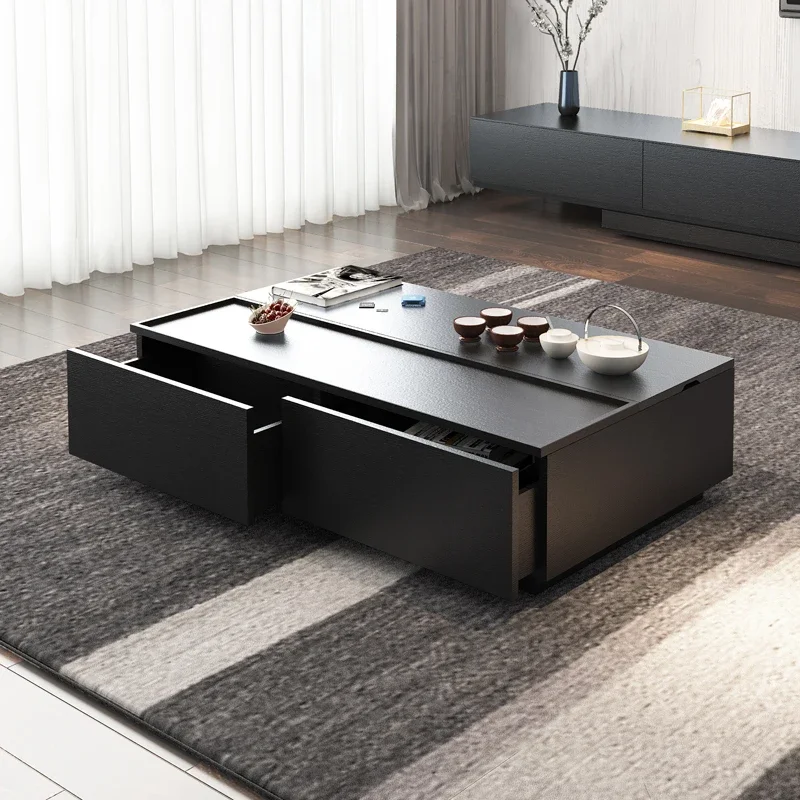 Nordic lifting coffee table TV cabinet combination size multi-functional simple modern living room storage creative tea table