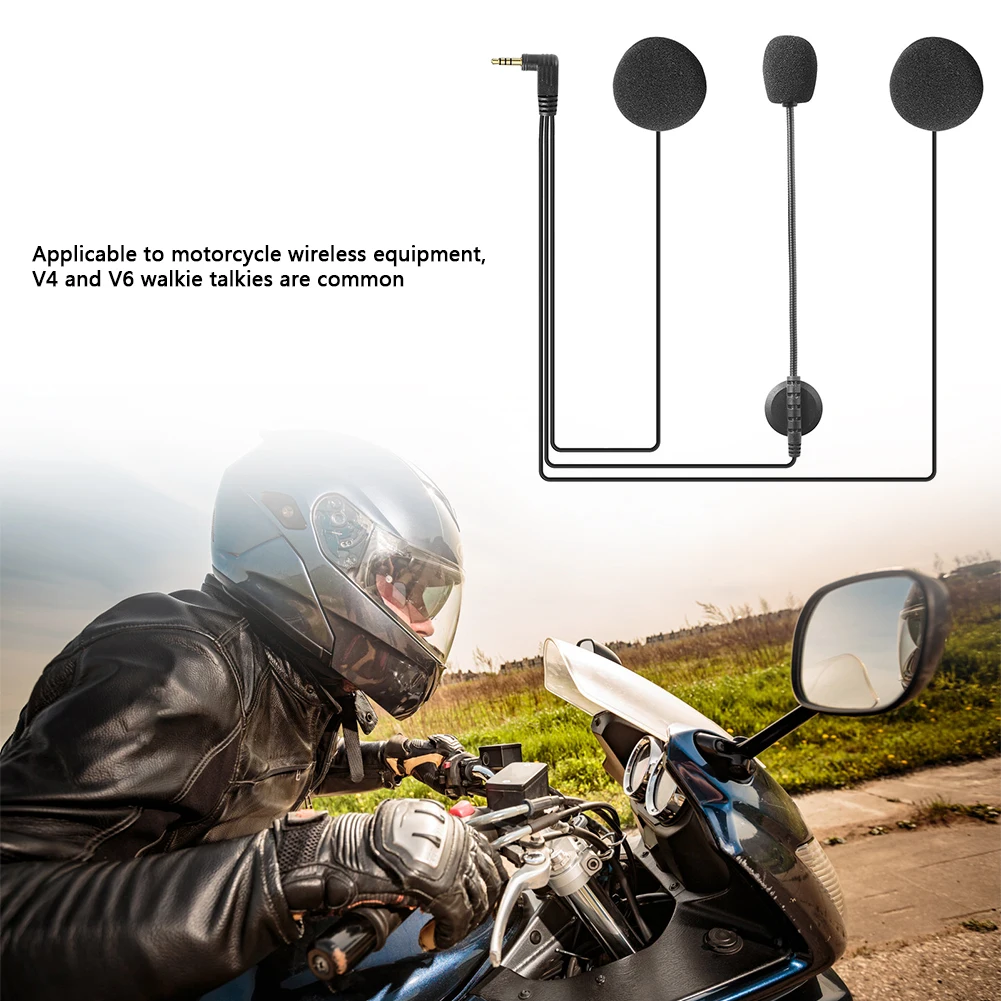 Motorcycle Intercom Headset Bluetooth-Compatible Motorcycle Intercom Earphone Motorcycle Interphone for V4 V6 Headset