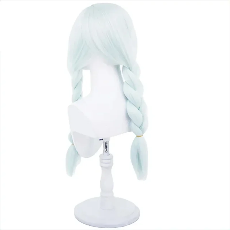 Mei Mei Cosplay Wig Light Blue Jujutsu Kaisen Thick Braids Braided Long Ponytails Synthetic Hair Sorcery Fight Role Play