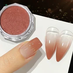 1 Box White Pink Gradient Powder Pigment Fluorescent Nail Glitter Chrome Magical Mirror Rubbing Neon Dust UV Gel Polish Manicure