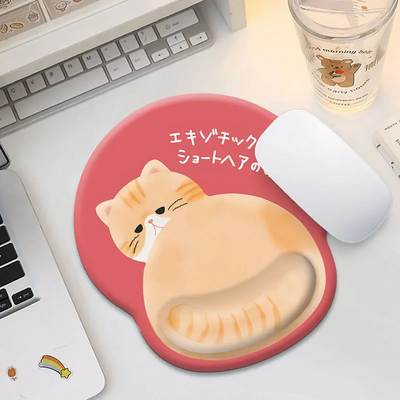 

Cute Cat Mousepad Small Office Animal Computer Desk Mat Wrist rest Table Keyboard Small Mouse Pad Laptop Cushion No-slip Deskpad