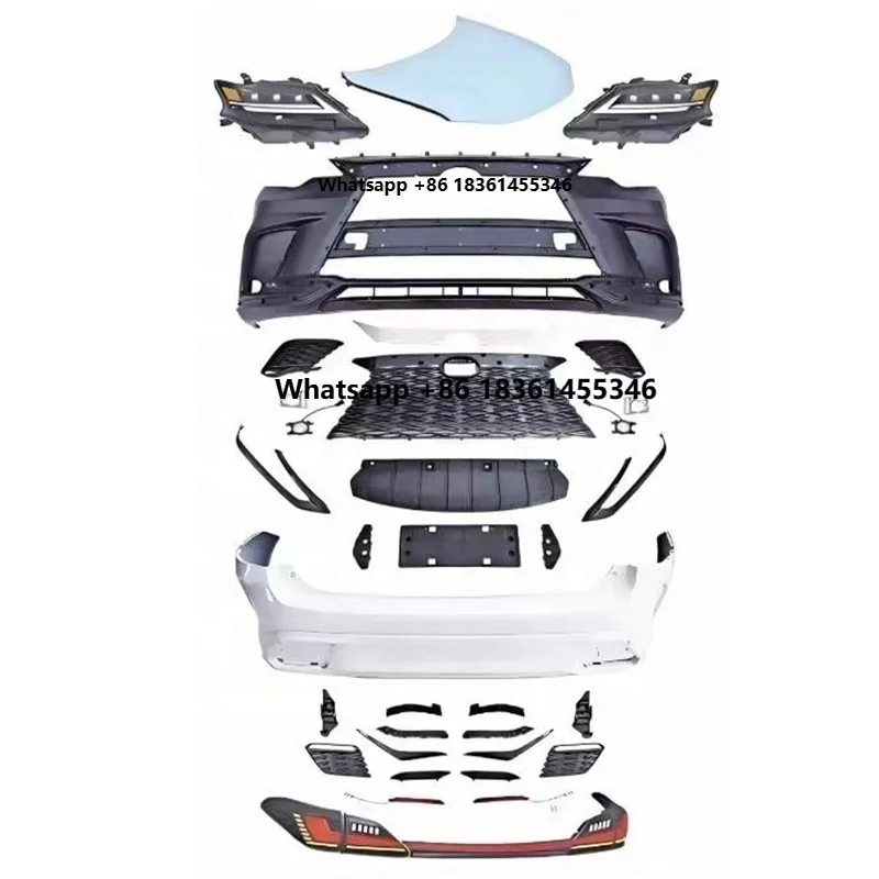 For  RX350 RX450 RX270 2009-2015 Old To New Design Car Bumpers 2023 Sport Body Kit Upgrade