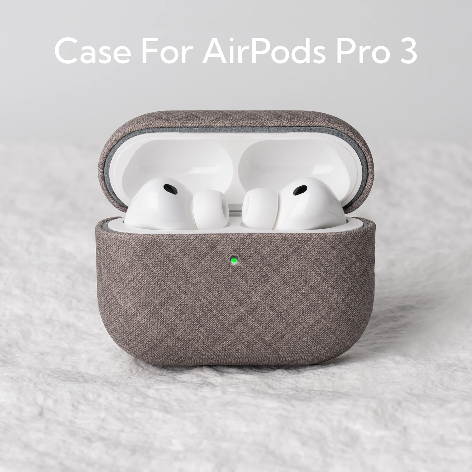 Fabric texture pattern Leather Case For AirPods Pro 3 Business Earphone Cases For AirPods Pro 3 Generation Handmade Cover
