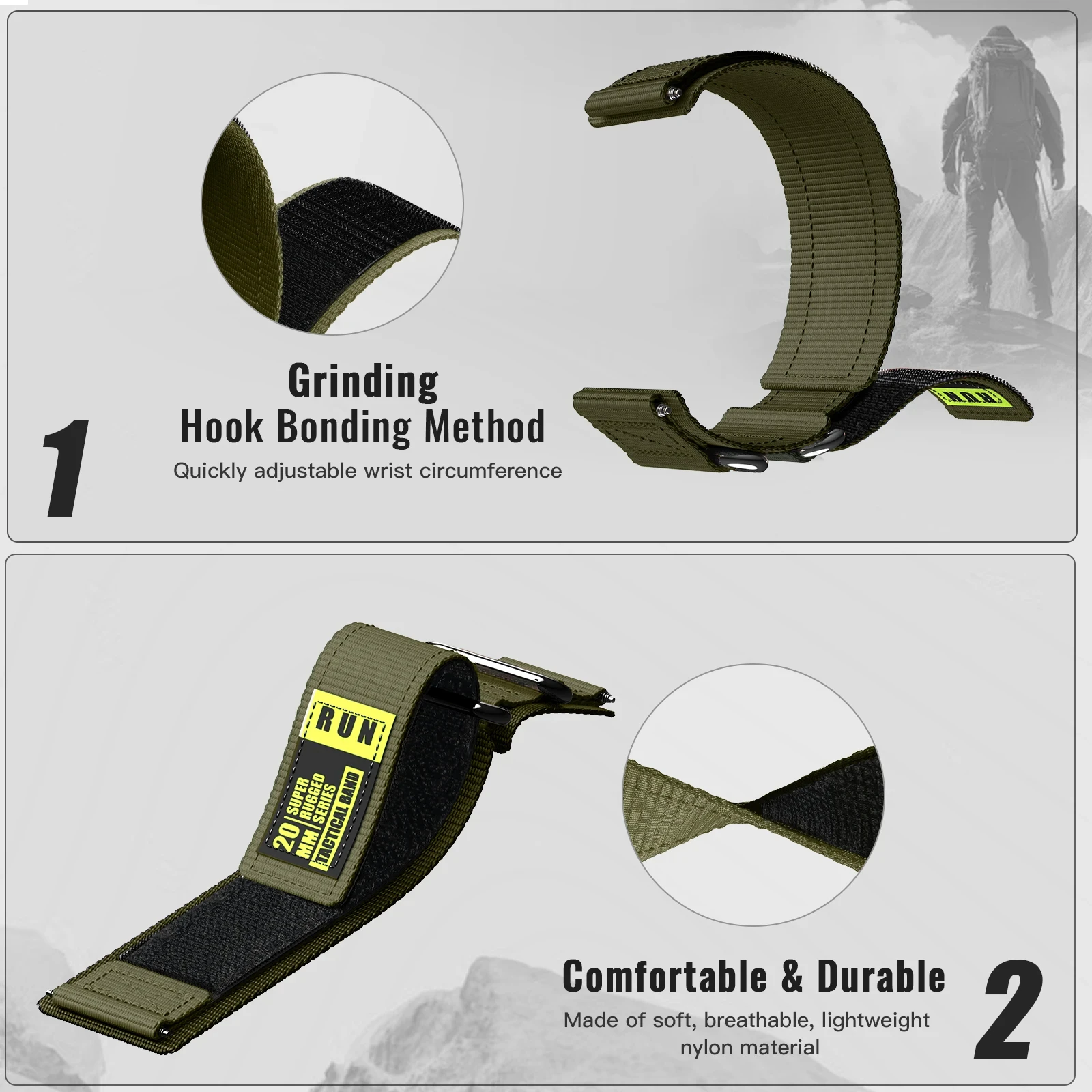 22 มม.สายนาฬิกาสําหรับ Garmin  - Velcro Strap Sandal บทวิจารณ์และราคา