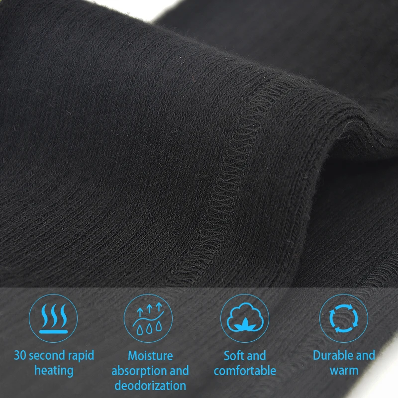 Spot electric socks long tube pure cotton outdoor warm USB charging heating can be washed by hand