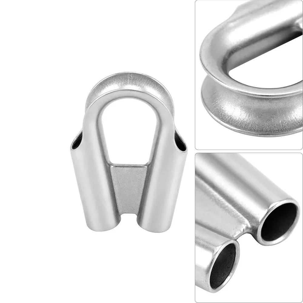 304 Stainless Steel Thimble 13mm 14mm 15mm 17mm Wire Rope Cable Thimbles Rigging Wire Rope Tube Thimble Heavy Duty Cable Thimble
