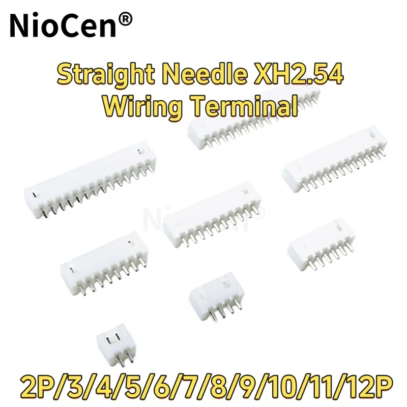 

（100pcs）Straight needle XH2.54 wiring terminal 2P/3/4/5/6/7/8/9/10/11/12P 2.54mm connector