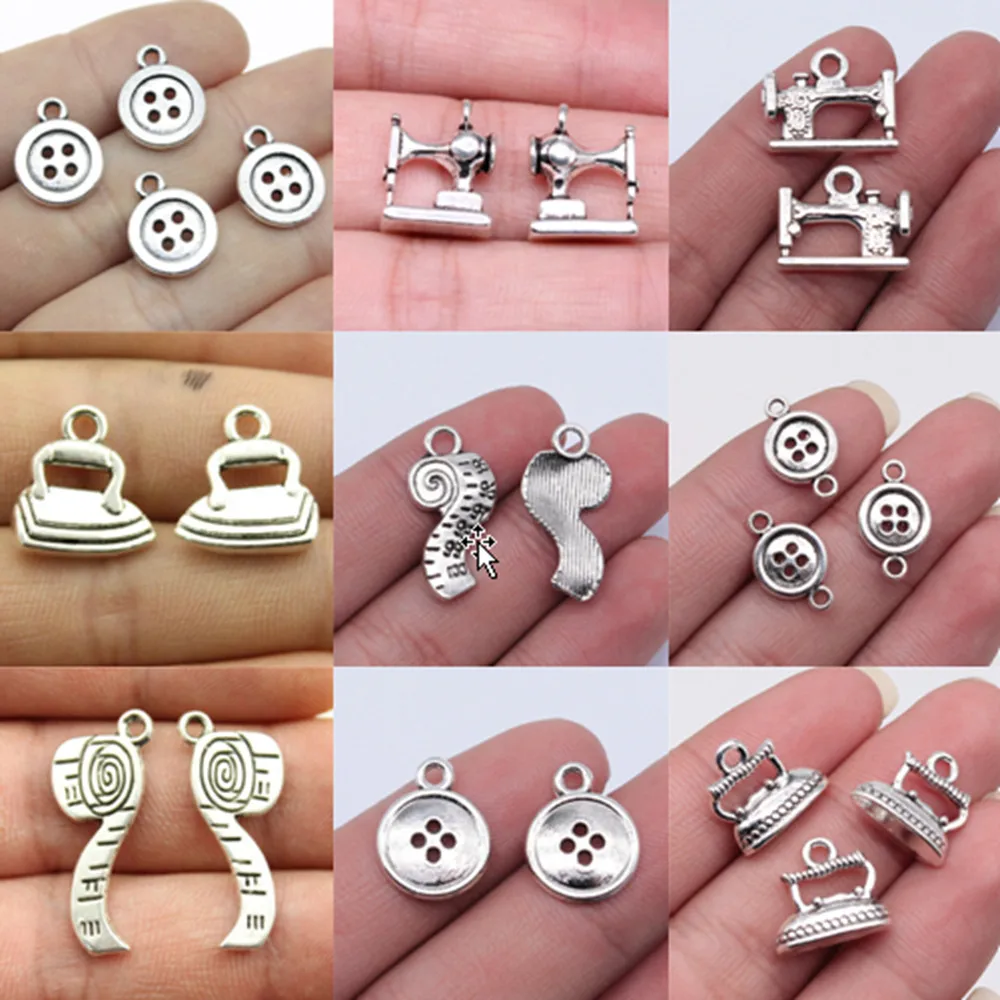 Bulk Charms For Jewelry Making Kit Pendant Diy Jewelry Accessories 3D Sewing Machine Charms