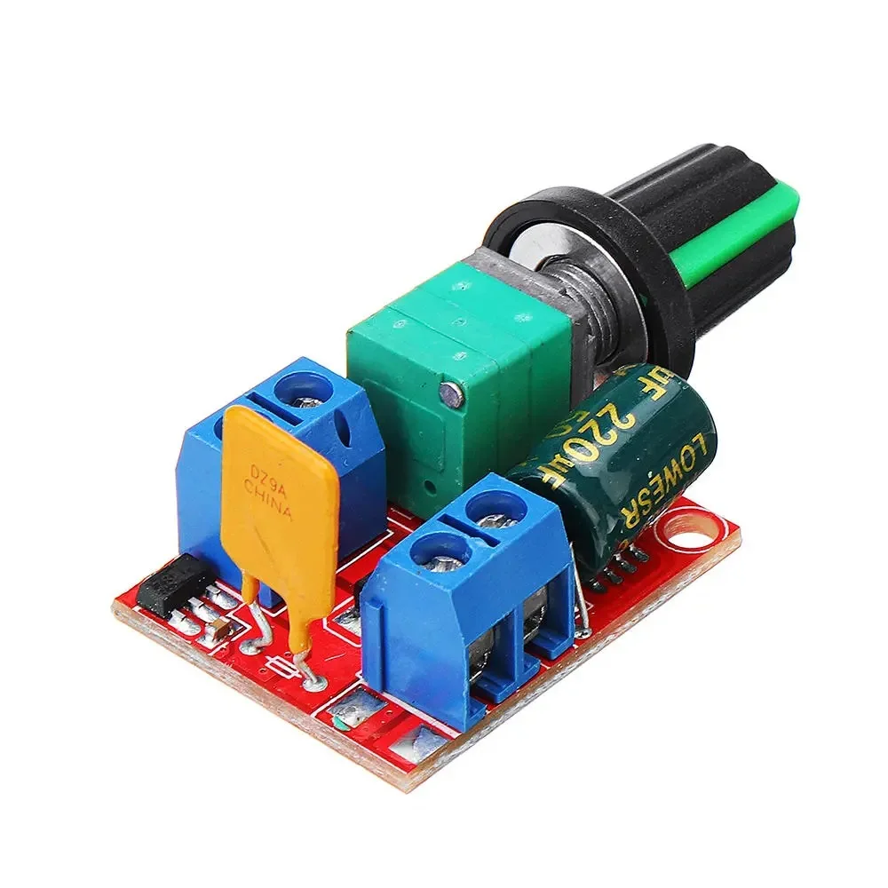 Mini DC Motor PWM Speed Controller Module 3V 6V 12V 24V 35VDC 90W 5A Control Switch LED Dimmer