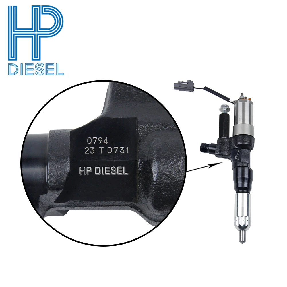 6pcs/lot Fuel Injector 095000-0794 for J05C J08C Engine OEM Compatible Heavy-Duty Corrosion Resistant Design