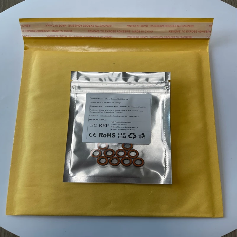 10PCS SMR105RS CB 5X10X4 mm Ceramic Bearing ABEC-7 Miniature RC Motor SMR105-2RS Ball Bearings Ceramic Si3N4